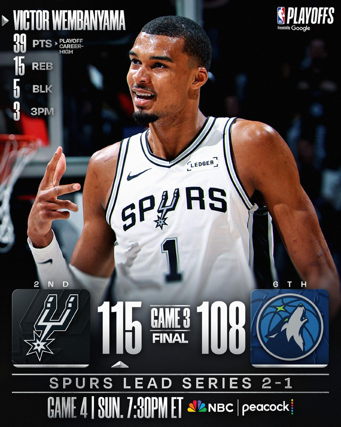 开云官方-马刺战胜森林狼晋级季后赛|NBA|NBA季后赛|明尼苏达森林狼队|圣安东尼奥马刺队|nba_新浪体育_新浪新闻